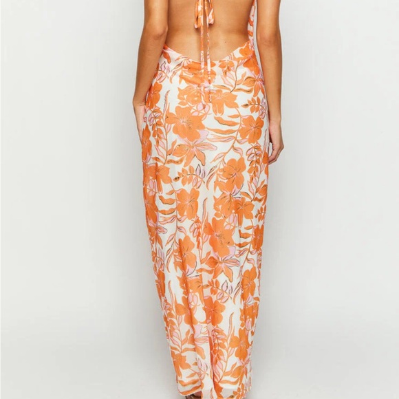 Beginning Boutique Orange and White Floral Dress - Picture 5 of 5